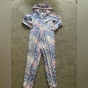 Leopard Print Kids One Piece Pajama